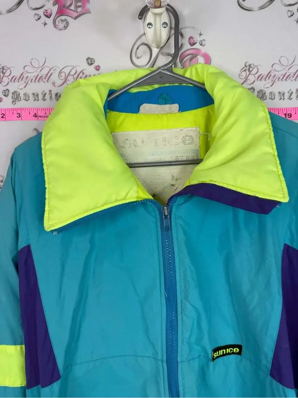 Sunice Teal, Purple & Neon Yellow Ski Jacket